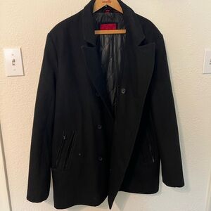 Alfani Men's Elegant Black Peacoat Jacket